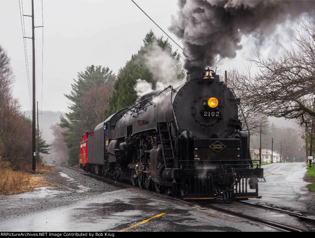 RDG 2102 at the River Road grade crossing in West Penn.